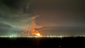 Fire Geelong Oil Refinery in Corio